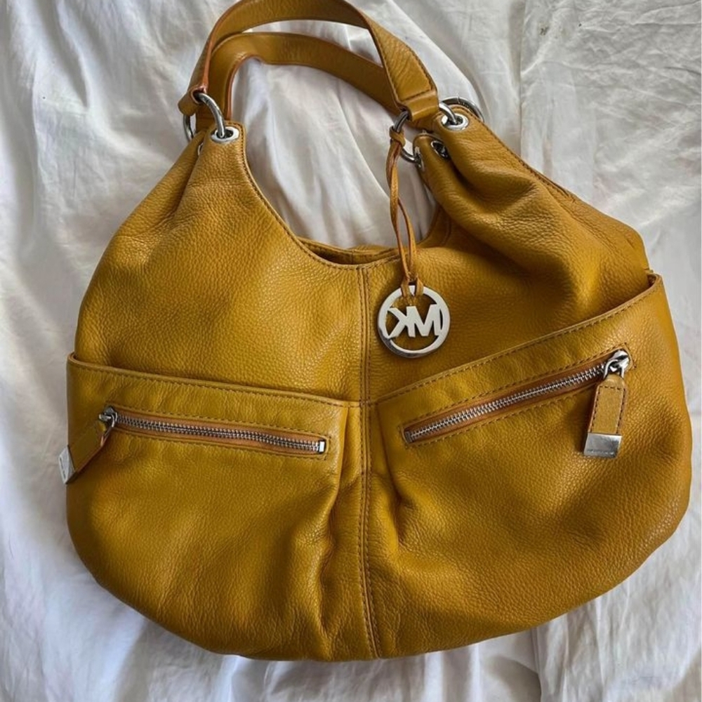 Michael Kors yellow mustard handbag- rare